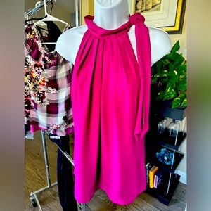 Express wrap neck tank blouse